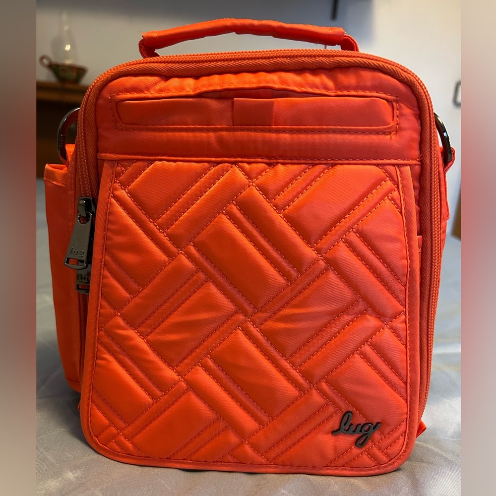 Lug EUC Papaya Flapper, convertible crossbody/belt bag, retails new for $90